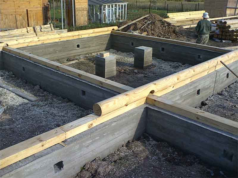 Преимущества бетонного фундамента для дома из древесины